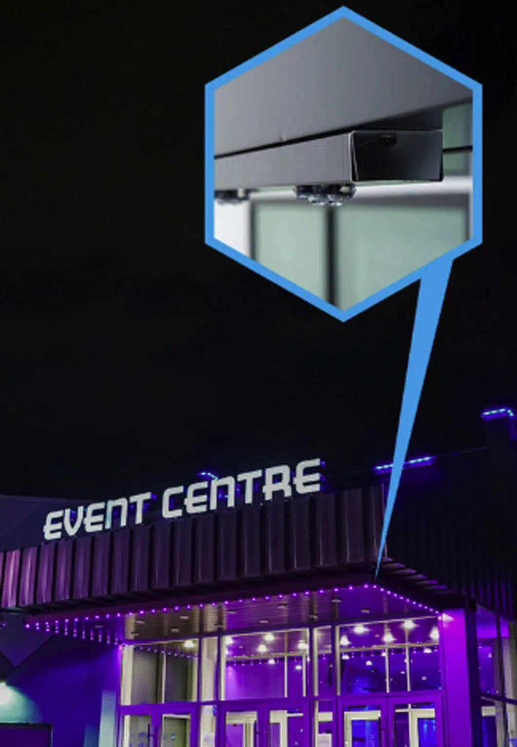 Low-profile U-channel Gemstone track on a building